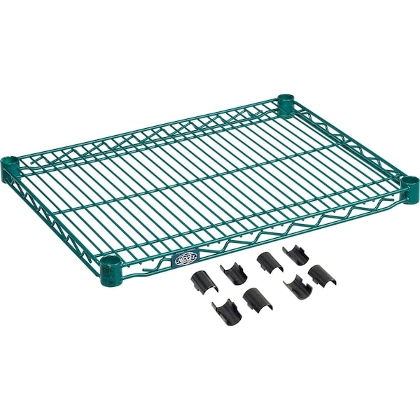 Nexel S1824G Poly-Green Epoxy Wire Shelf 24inW x 18inD S1824GZ - main